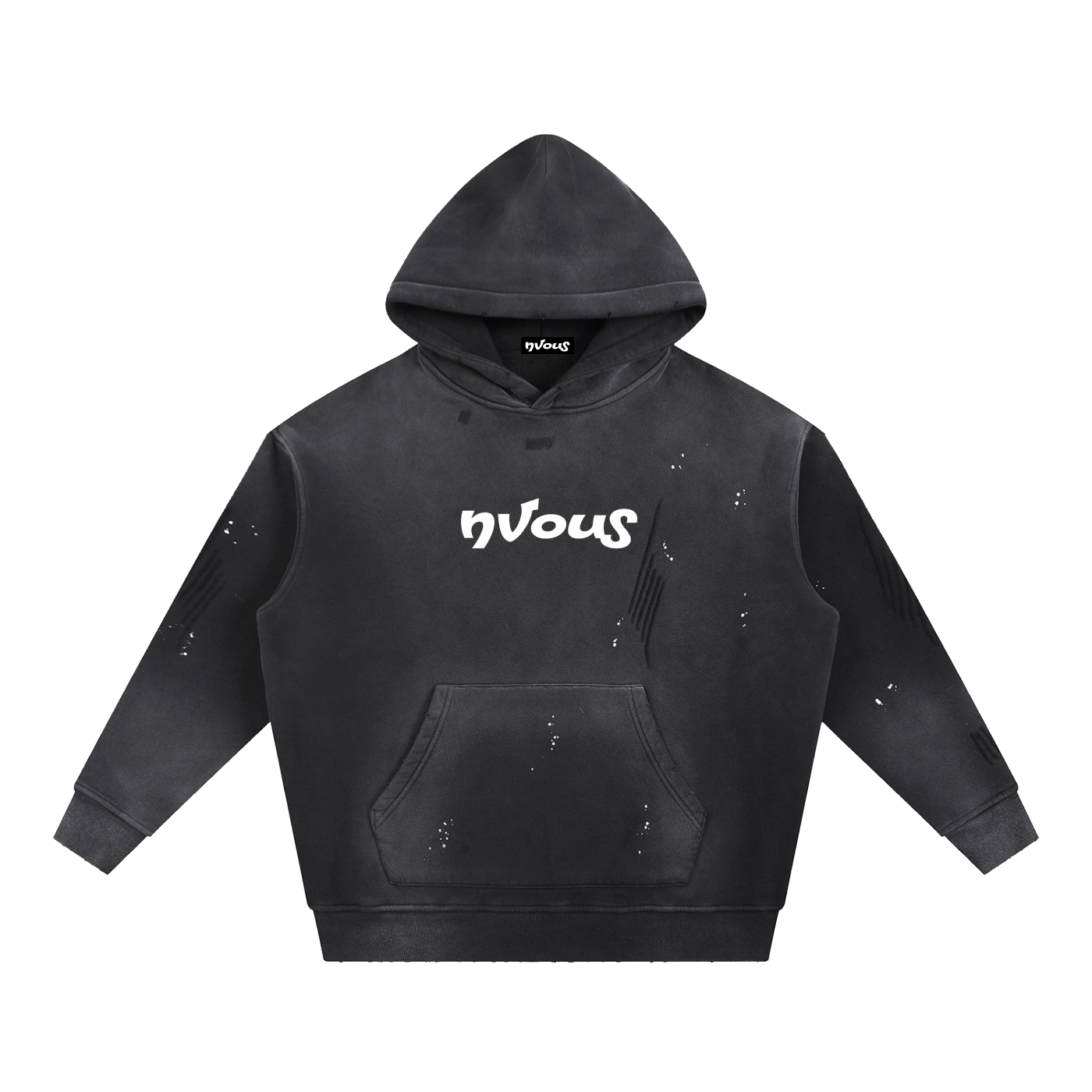 Oversized Hoodies Black Wing Graphic - Image 2