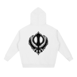 Oversized Hoodies White Cigil Graphic