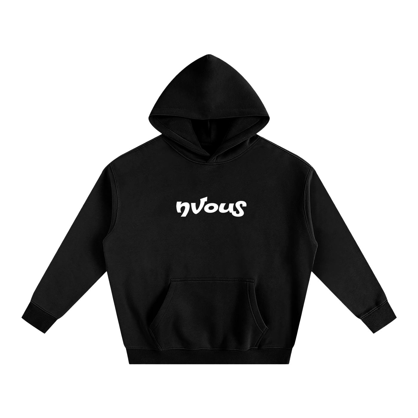 Oversized Hoodies Black Strikethrough - Image 2