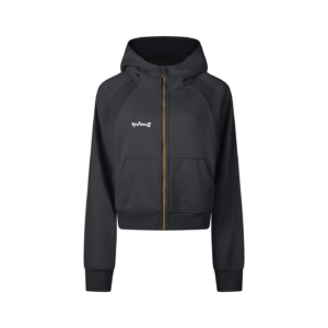 Cropped Zip Hoodies Black